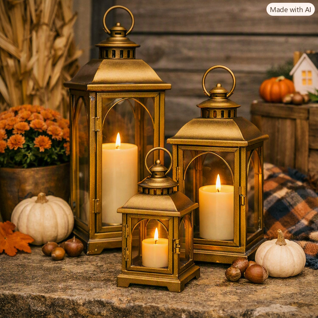 Warm Fall Lantern Décor