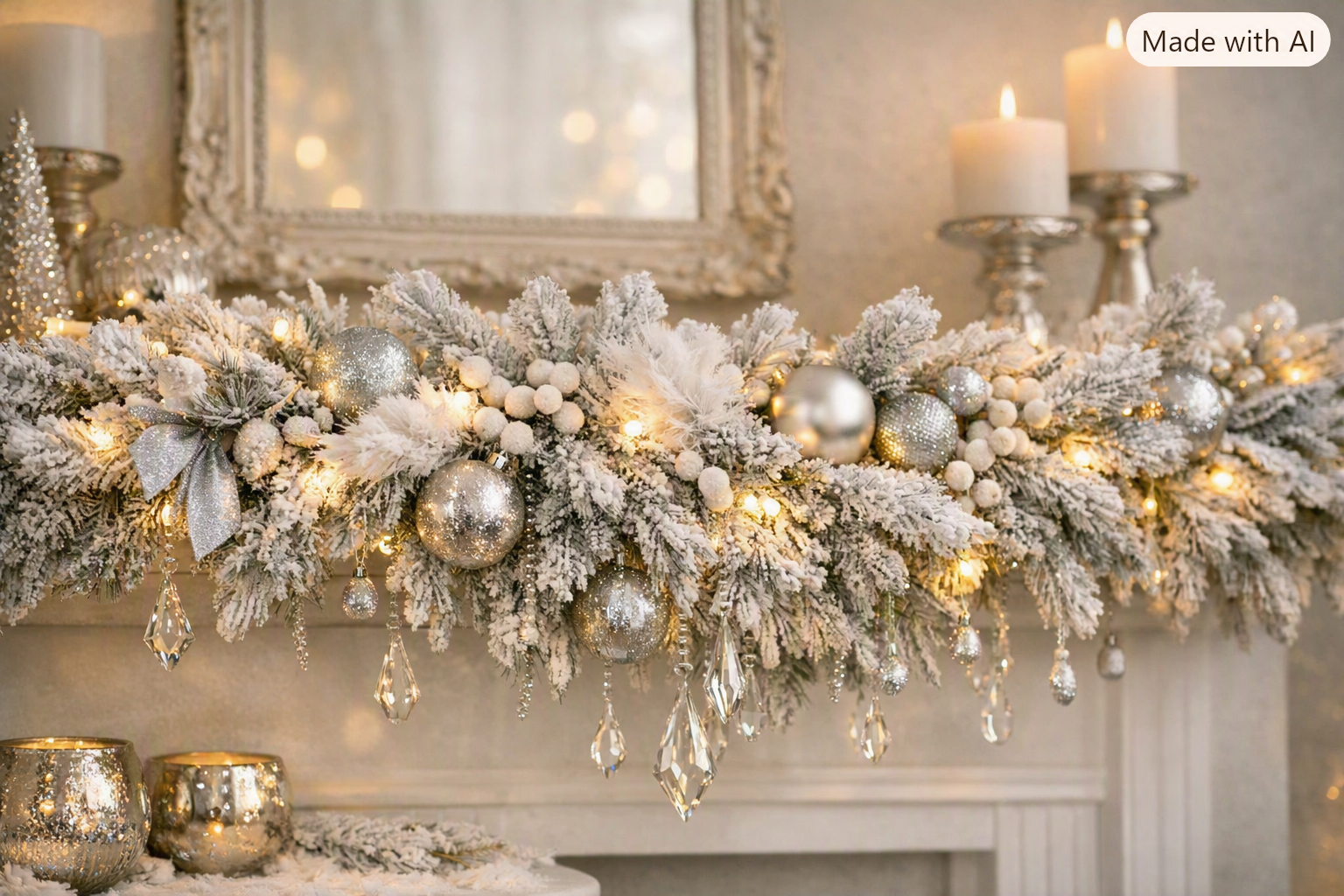 Indoor Cozy Neutral Christmas Décor