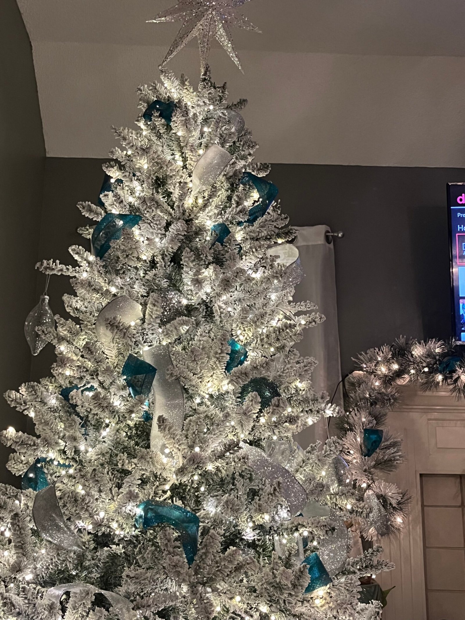 Blue and silver christmas tree