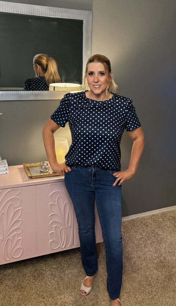 polka dot shirt